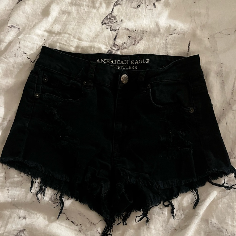 American Eagle Outfitters Women's Black Denim Shorts
